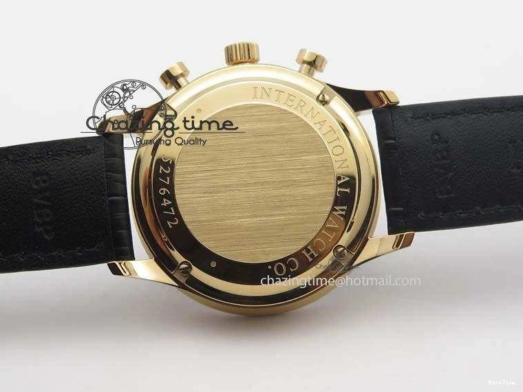 MIROTIME 0214 Portuguese Chrono RG IW371415 ZF 1:1 Best Edition Black Dial On Black Leather Strap A79350 (Slim Movement) FashionForward 7264